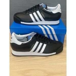adidas Men’s Samoa Core Black Shoes with White Stripes